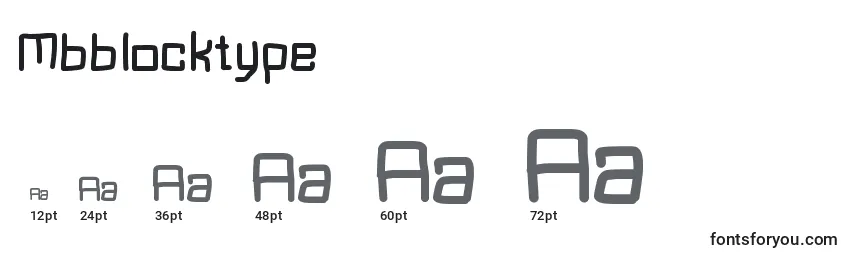Größen der Schriftart Mbblocktype