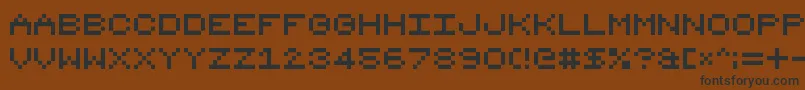 8bit16 Font – Black Fonts on Brown Background