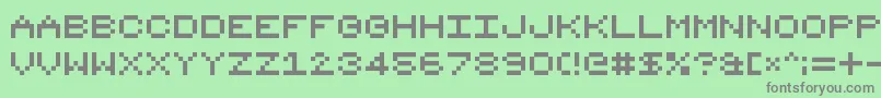 8bit16 Font – Gray Fonts on Green Background