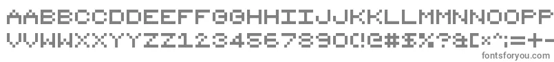 8bit16 Font – Gray Fonts on White Background