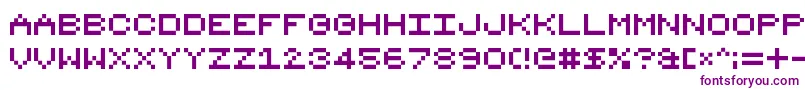 8bit16 Font – Purple Fonts on White Background