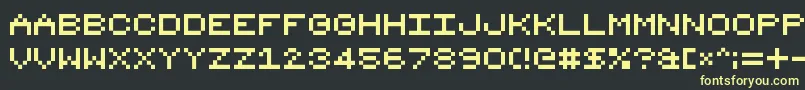 8bit16 Font – Yellow Fonts on Black Background