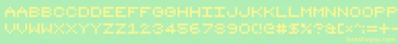 8bit16 Font – Yellow Fonts on Green Background