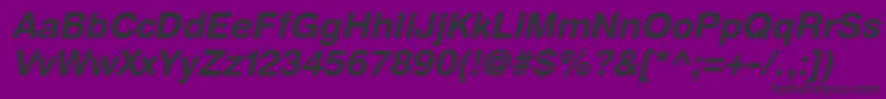 ContextRoundedSsiBoldItalic Font – Black Fonts on Purple Background