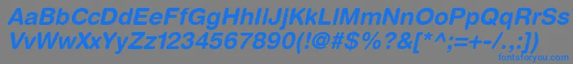 ContextRoundedSsiBoldItalic Font – Blue Fonts on Gray Background