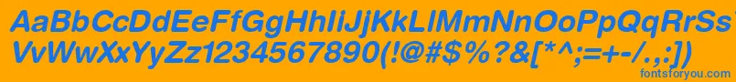 ContextRoundedSsiBoldItalic Font – Blue Fonts on Orange Background