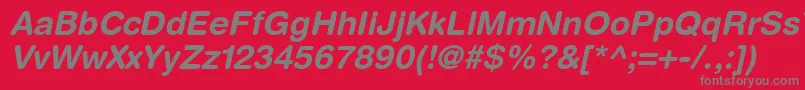 ContextRoundedSsiBoldItalic Font – Gray Fonts on Red Background