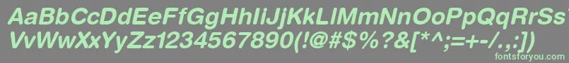 ContextRoundedSsiBoldItalic Font – Green Fonts on Gray Background