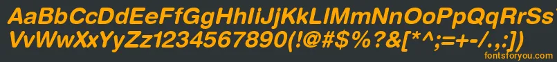 ContextRoundedSsiBoldItalic Font – Orange Fonts on Black Background