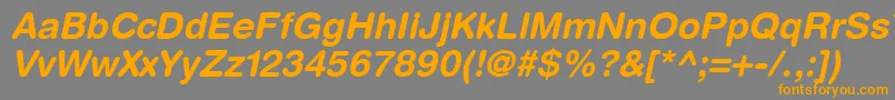 ContextRoundedSsiBoldItalic Font – Orange Fonts on Gray Background
