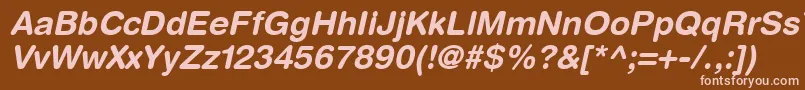 ContextRoundedSsiBoldItalic Font – Pink Fonts on Brown Background