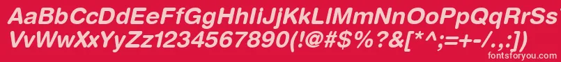 ContextRoundedSsiBoldItalic Font – Pink Fonts on Red Background