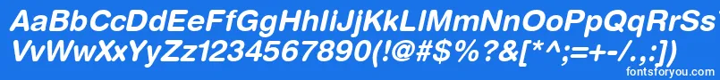 ContextRoundedSsiBoldItalic Font – White Fonts on Blue Background