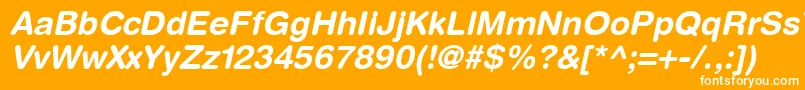 ContextRoundedSsiBoldItalic Font – White Fonts on Orange Background