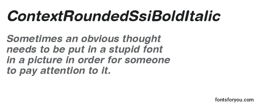 ContextRoundedSsiBoldItalic-fontti