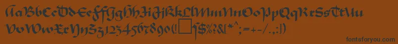 MaGkursiv1Db Font – Black Fonts on Brown Background