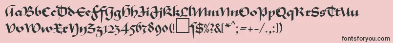 MaGkursiv1Db Font – Black Fonts on Pink Background