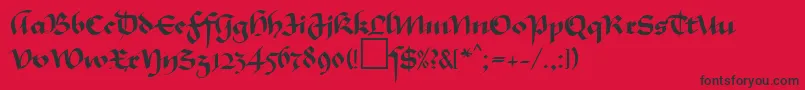 MaGkursiv1Db Font – Black Fonts on Red Background