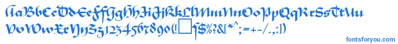Weitere Informationen zur MaGkursiv1Db-Schriftart MaGkursiv1Db-Schriftart – Blaue Schriften auf weißem Hintergrund