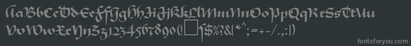 MaGkursiv1Db Font – Gray Fonts on Black Background