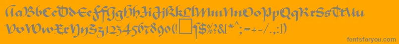 MaGkursiv1Db Font – Gray Fonts on Orange Background