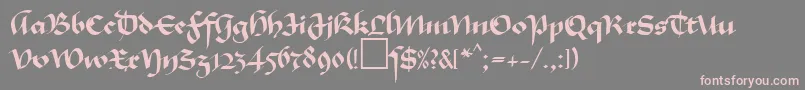 MaGkursiv1Db Font – Pink Fonts on Gray Background