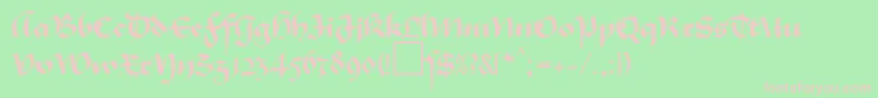 MaGkursiv1Db Font – Pink Fonts on Green Background