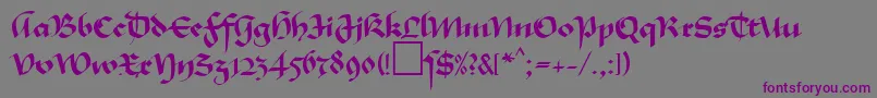 MaGkursiv1Db Font – Purple Fonts on Gray Background