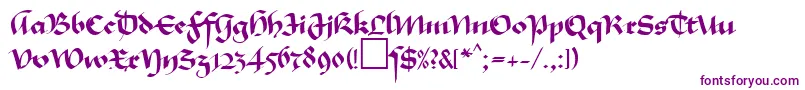 MaGkursiv1Db Font – Purple Fonts on White Background