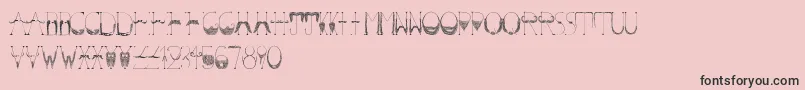 Mustache Font – Black Fonts on Pink Background
