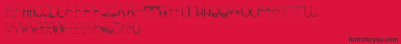 Mustache Font – Black Fonts on Red Background