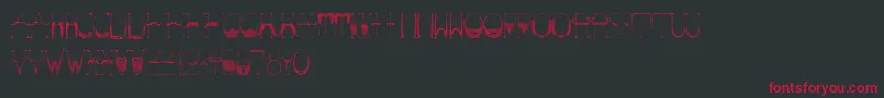 Mustache Font – Red Fonts on Black Background
