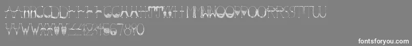 Mustache Font – White Fonts on Gray Background