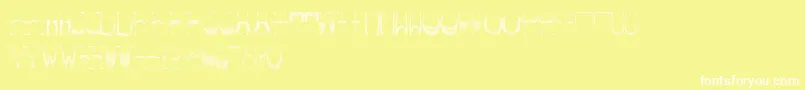 Mustache Font – White Fonts on Yellow Background