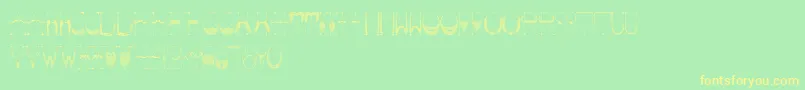 Mustache Font – Yellow Fonts on Green Background