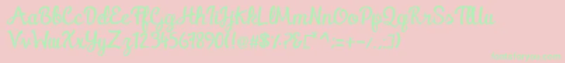 Watermelon Font – Green Fonts on Pink Background