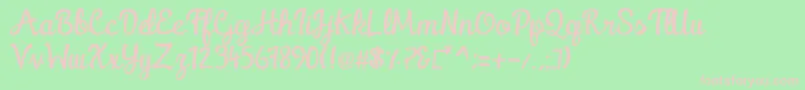 Watermelon Font – Pink Fonts on Green Background