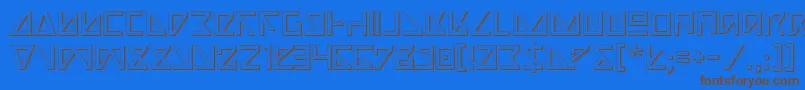 Nick3D Font – Brown Fonts on Blue Background