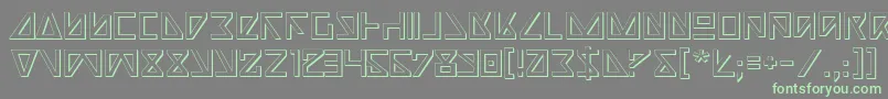 Nick3D Font – Green Fonts on Gray Background