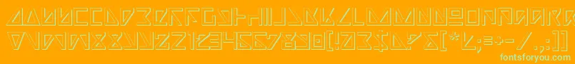 Nick3D Font – Green Fonts on Orange Background