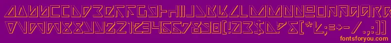 Nick3D Font – Orange Fonts on Purple Background