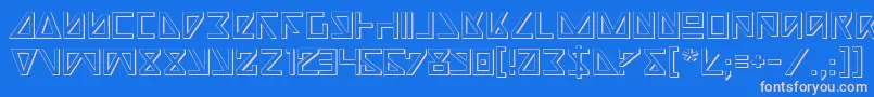 Nick3D Font – Pink Fonts on Blue Background