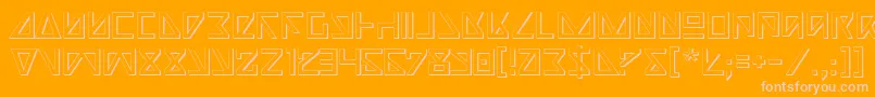 Nick3D Font – Pink Fonts on Orange Background