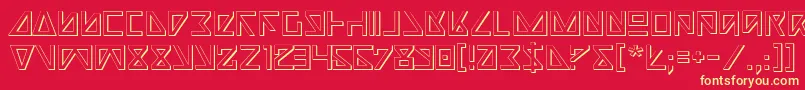 Nick3D Font – Yellow Fonts on Red Background