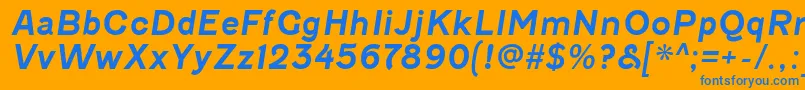 FenwickrgBolditalic Font – Blue Fonts on Orange Background