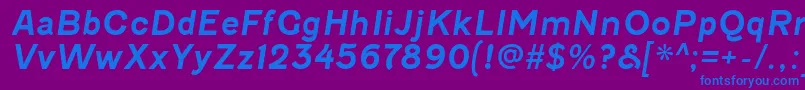 FenwickrgBolditalic Font – Blue Fonts on Purple Background