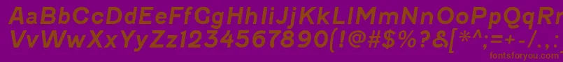フォントFenwickrgBolditalic – 紫色の背景に茶色のフォント