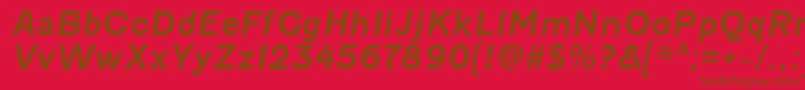 Fonte FenwickrgBolditalic – fontes marrons em um fundo vermelho