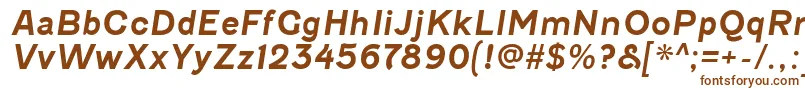 Шрифт FenwickrgBolditalic – коричневые шрифты на белом фоне
