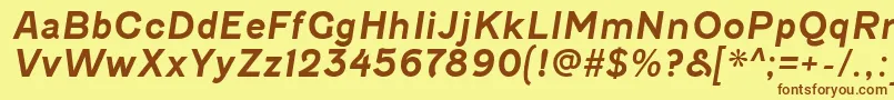 FenwickrgBolditalic Font – Brown Fonts on Yellow Background